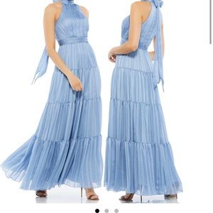 Light blue halter gown